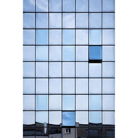 Edge of town White Modern Wood Framed Art Print by Pfeiffer, Peter