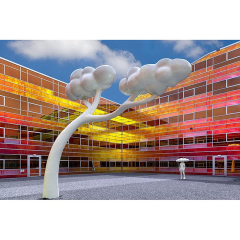 Clouds In- And Outside Black Modern Wood Framed Art Print with Double Matting by Luycx, Theo