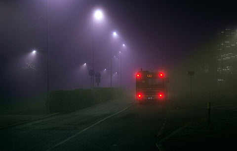 Hinterland White Modern Wood Framed Art Print with Double Matting by Di Bello, Andrea