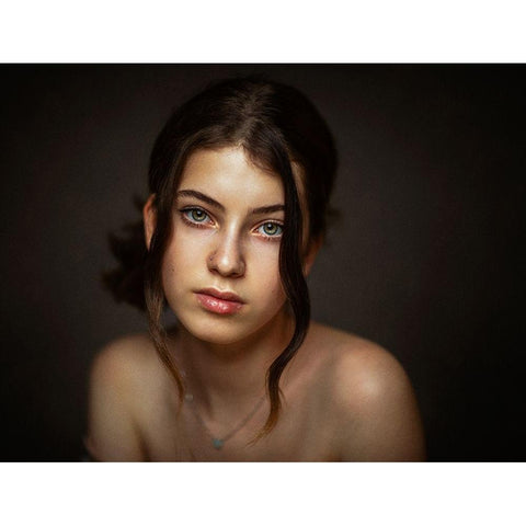 Diana Black Modern Wood Framed Art Print by Rise, Zachar