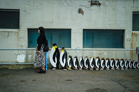 Queue Black Ornate Wood Framed Art Print with Double Matting by Sangan, Kurosaki