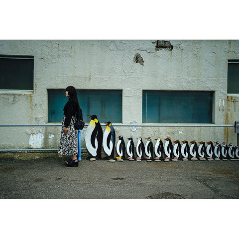 Queue Gold Ornate Wood Framed Art Print with Double Matting by Sangan, Kurosaki