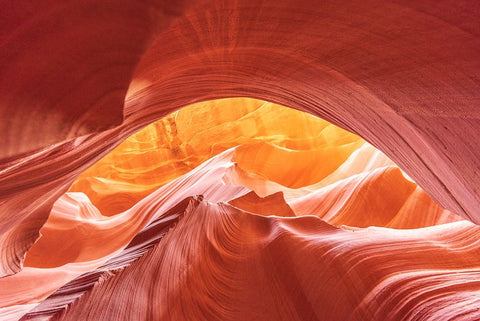 Antelope Canyon White Modern Wood Framed Art Print with Double Matting by Iqbal, Syed