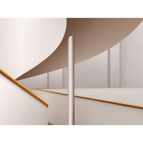 Interiors White Modern Wood Framed Art Print by Liu, Shuchuan