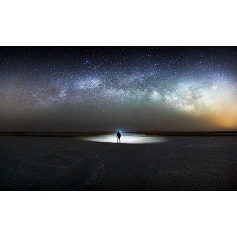 Dusty Desert Black Modern Wood Framed Art Print by Babaei, Hosein