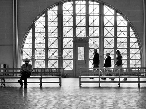 Out Of Three Comes One White Modern Wood Framed Art Print with Double Matting by Resch, Iris