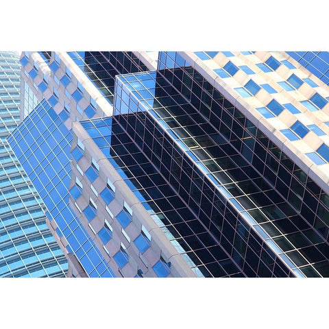 Building Blocks Black Modern Wood Framed Art Print by Wechsler, Robin