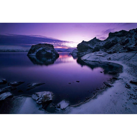 Ortus Solis White Modern Wood Framed Art Print by Ingibergsson, Bragi