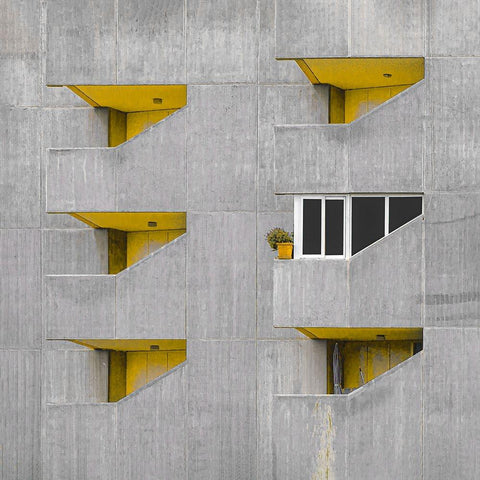 Urban Architecture Black Modern Wood Framed Art Print by Schuster, Inge