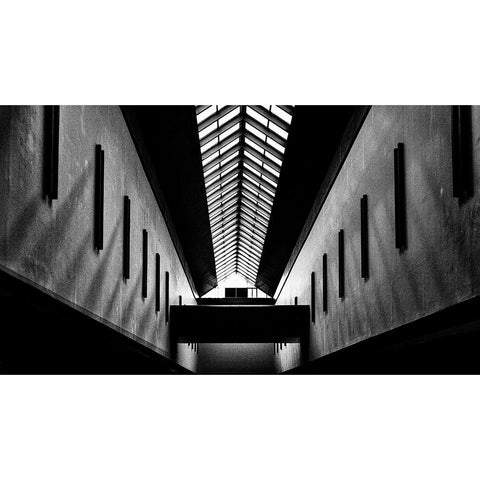 Triangles White Modern Wood Framed Art Print by Wong, Martin