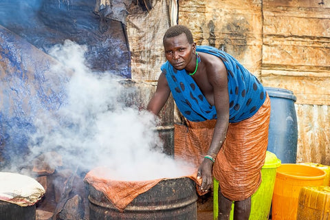 Hard Work Black Ornate Wood Framed Art Print with Double Matting by Wiener, Iris