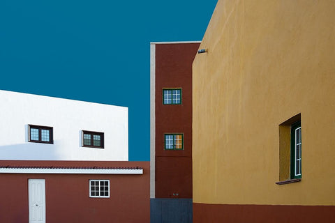 Walls and windows White Modern Wood Framed Art Print with Double Matting by Schuster, Inge