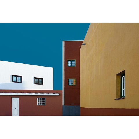 Walls and windows White Modern Wood Framed Art Print by Schuster, Inge