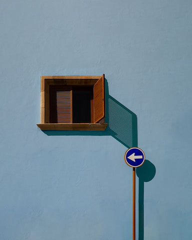 Urban shadows Black Ornate Wood Framed Art Print with Double Matting by Schuster, Inge