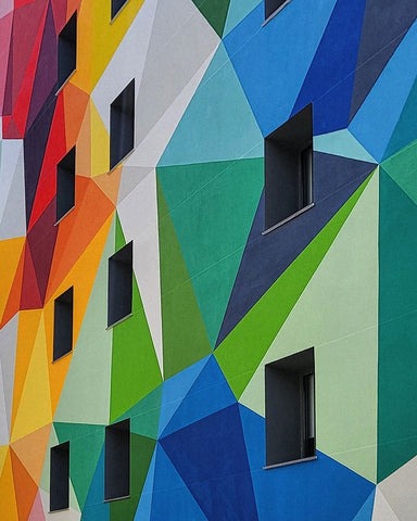 ORIGAMI Black Ornate Wood Framed Art Print with Double Matting by Cedron, Mabel