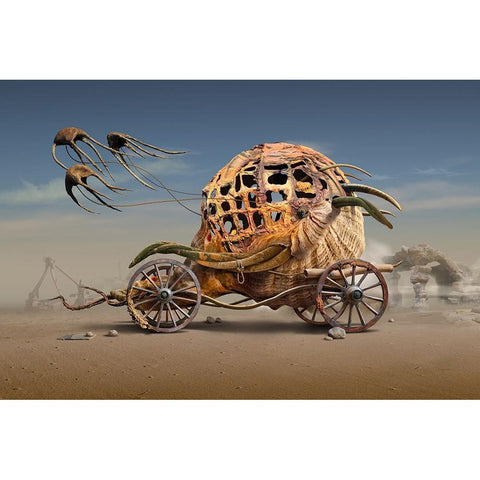 The Lost Carriage Gold Ornate Wood Framed Art Print with Double Matting by Penchev, Radoslav