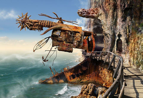 X Zone Black Ornate Wood Framed Art Print with Double Matting by Penchev, Radoslav