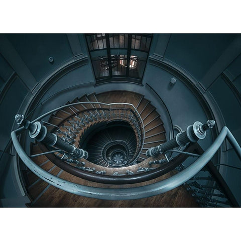 Swirl Black Modern Wood Framed Art Print by Derangowski, Lukasz