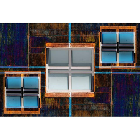 Windows Composition 6 White Modern Wood Framed Art Print by Domont, Jois