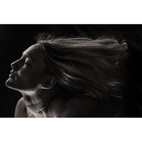 Portret Black Modern Wood Framed Art Print by Esto, Darija