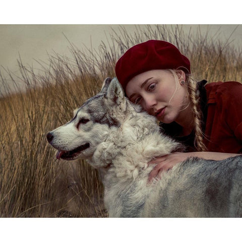 A Dog Is Your Best Friend Black Modern Wood Framed Art Print with Double Matting by Mighorst, Ineke