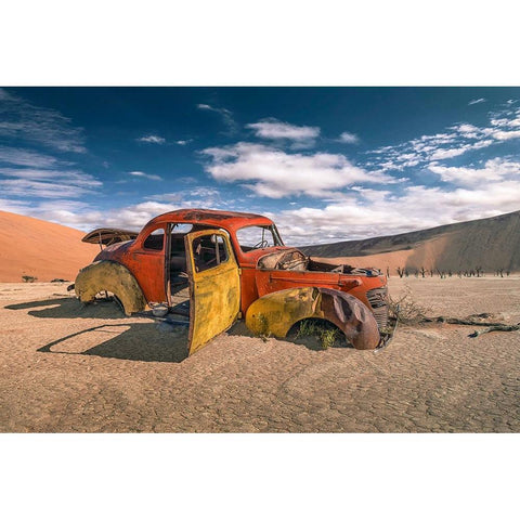 Desertcar Black Modern Wood Framed Art Print by Egger, Marcel