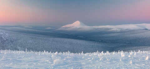 Mount Koip At Sunrise Black Ornate Wood Framed Art Print with Double Matting by Shcherbina, Valeriy