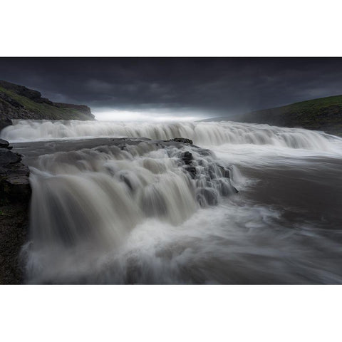 Flows II Black Modern Wood Framed Art Print with Double Matting by Parejo, Jose