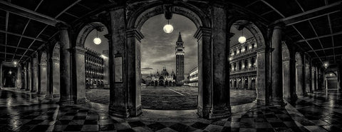 It Never Ends Black Ornate Wood Framed Art Print with Double Matting by Pessotto, Tommaso