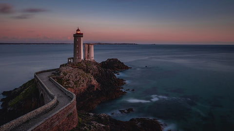 From Dusk Till Dawn White Modern Wood Framed Art Print with Double Matting by Vinken, Tom