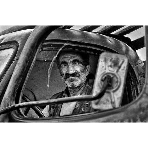 DrIVer Gold Ornate Wood Framed Art Print with Double Matting by Garik