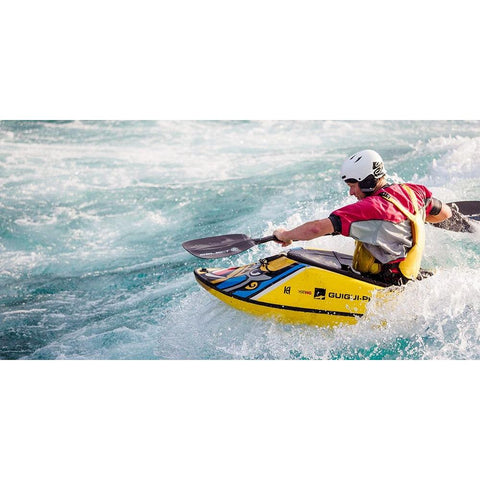 Action In Water Black Modern Wood Framed Art Print with Double Matting by Grop, Serge