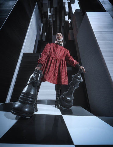 Scotch Game White Modern Wood Framed Art Print with Double Matting by Hasanian, Yasin