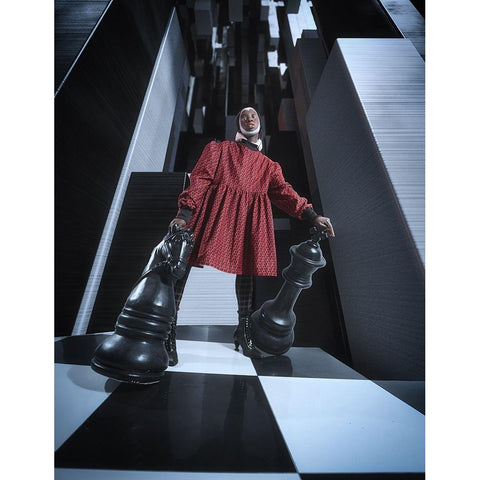 Scotch Game White Modern Wood Framed Art Print by Hasanian, Yasin