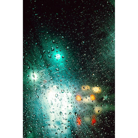 Rainyday Black Modern Wood Framed Art Print with Double Matting by Hasegawa, Takashi