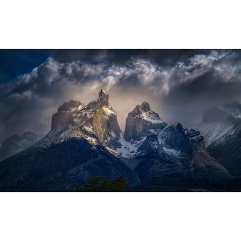 A Beam Of Sunlight Black Modern Wood Framed Art Print with Double Matting by Ren Rong, Raymond