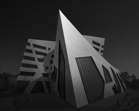 Leuphana UnIVersity Of LaAndFrac14;Neburg White Modern Wood Framed Art Print with Double Matting by Lopez, Oscar