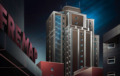 Hospital Xeral Black Ornate Wood Framed Art Print with Double Matting by Otero Sobrino, Dani