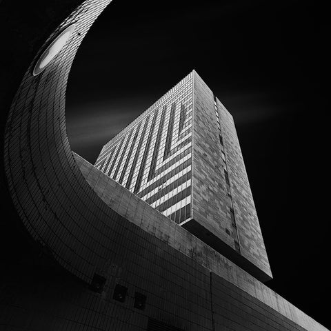 Kyjev White Modern Wood Framed Art Print with Double Matting by Vazan, Karol