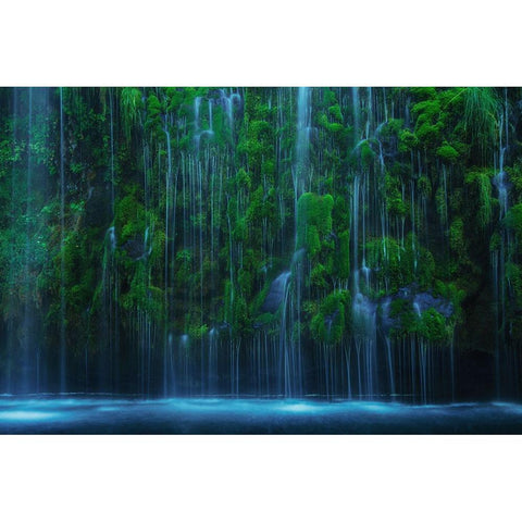 Mossbrae Black Modern Wood Framed Art Print with Double Matting by Liu, Wei