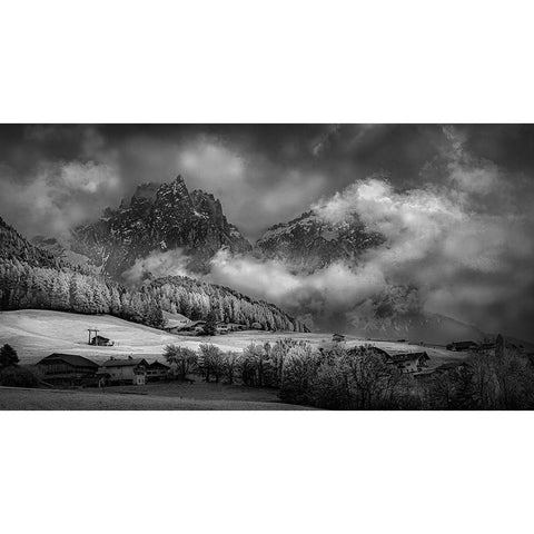 Foothills White Modern Wood Framed Art Print by Zeng, Kenneth