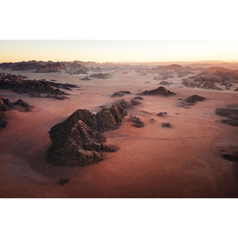 Wadi Rum White Modern Wood Framed Art Print by Ziomek, Witold