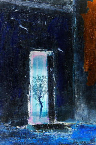 Little tree White Modern Wood Framed Art Print with Double Matting by Jacobs, Rudi