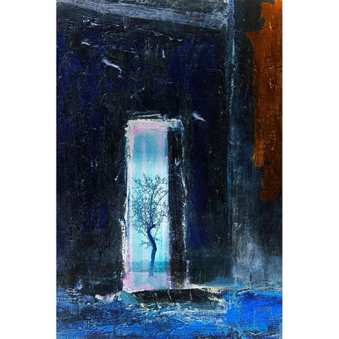 Little tree Black Modern Wood Framed Art Print by Jacobs, Rudi