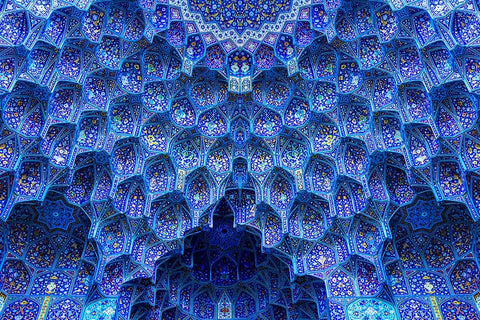 The miracle of architecture Black Ornate Wood Framed Art Print with Double Matting by Mohammad Hossein, Hamid