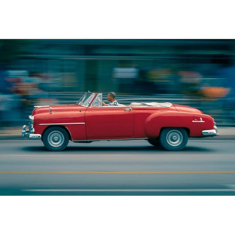 Driving Fast White Modern Wood Framed Art Print by Bauer, Andreas