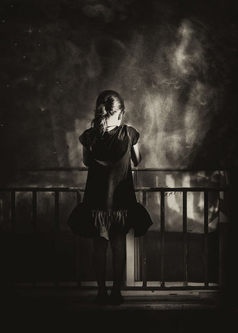 Memories Black Ornate Wood Framed Art Print with Double Matting by Pansky, Rachel