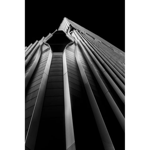 Keyhole Building White Modern Wood Framed Art Print by Wong, Jeffrey