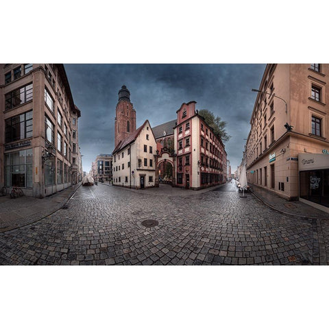 After Rain Black Modern Wood Framed Art Print by Derangowski, Lukasz