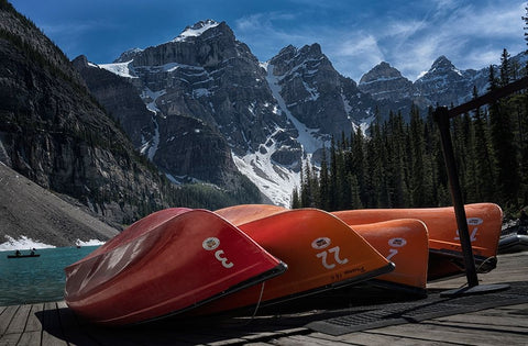 Four peaks Black Ornate Wood Framed Art Print with Double Matting by Gong, Yanyan